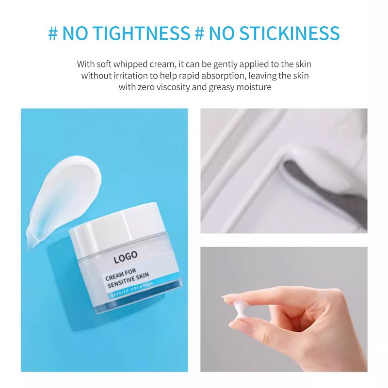 Custom Logo Centella Fatty Acid Repair Skin Barrier Face Cream Lotion Hyaluronic Acid Cream for Sensitive Skin
