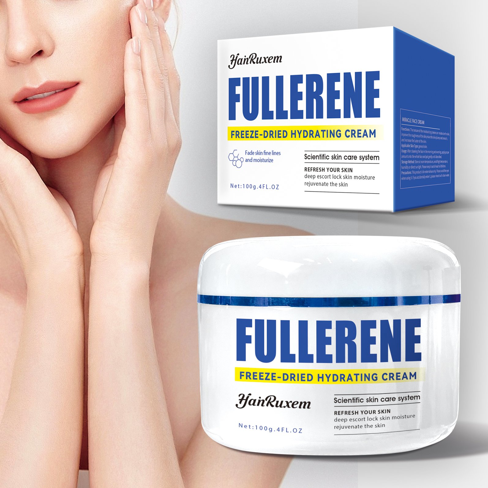 OEM Whitening anti-wrinkle face cream Brighten Anti-Wrinkle Soothe Rejuvenation Smoothing Fullerene Moisturize facial cream
