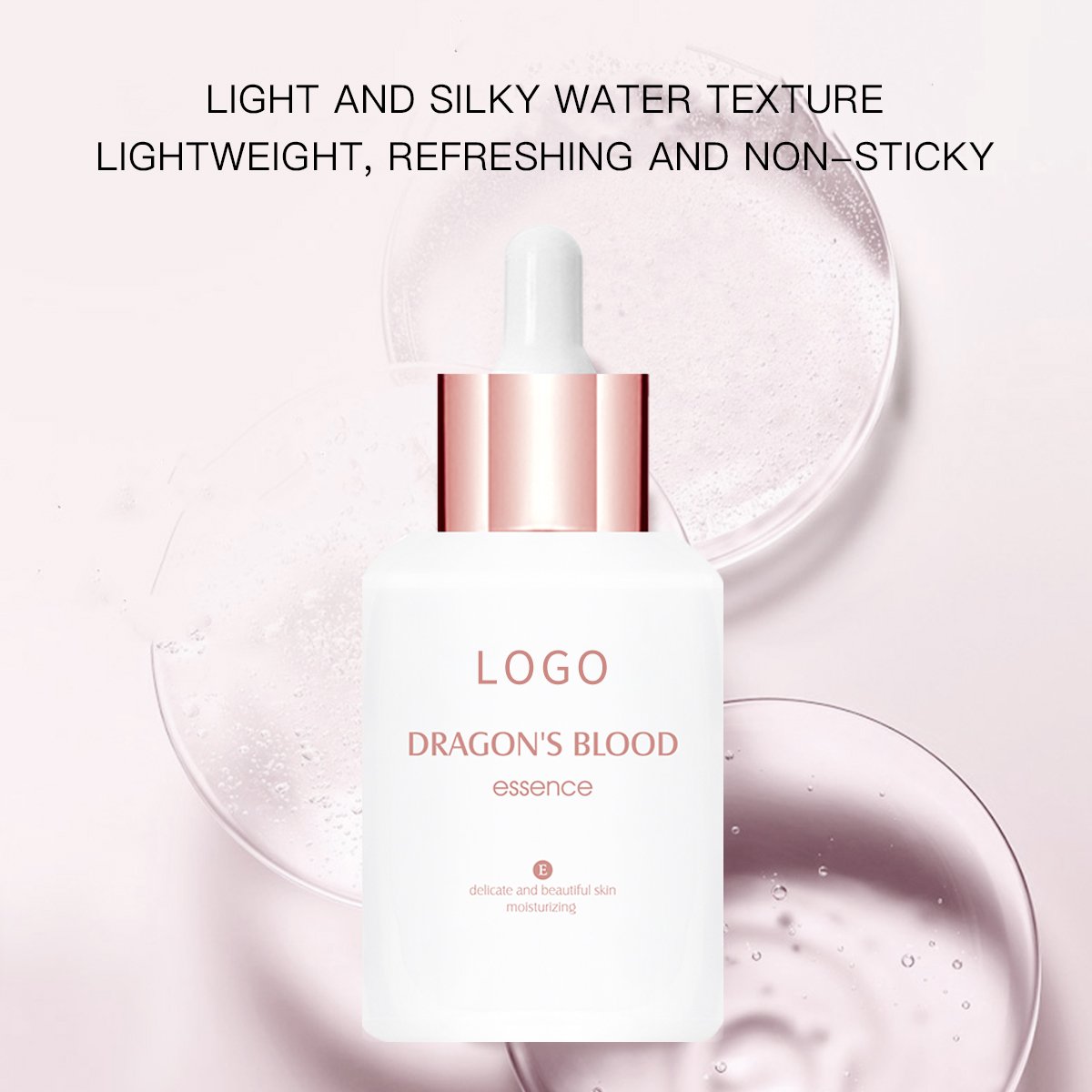 Oem Organic Hyaluronic Acid Face Glowing Skin Care Serum Anti Aging Whitening Dragon's Blood Extract Facial Serum for Face