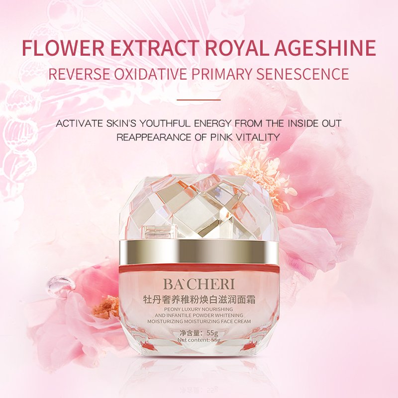 Kangrong Private Label Beauty Peony Root Rye Seed Froasted Jar Turmeric Collagen Skin Whitening Face Cream For Fair Skin