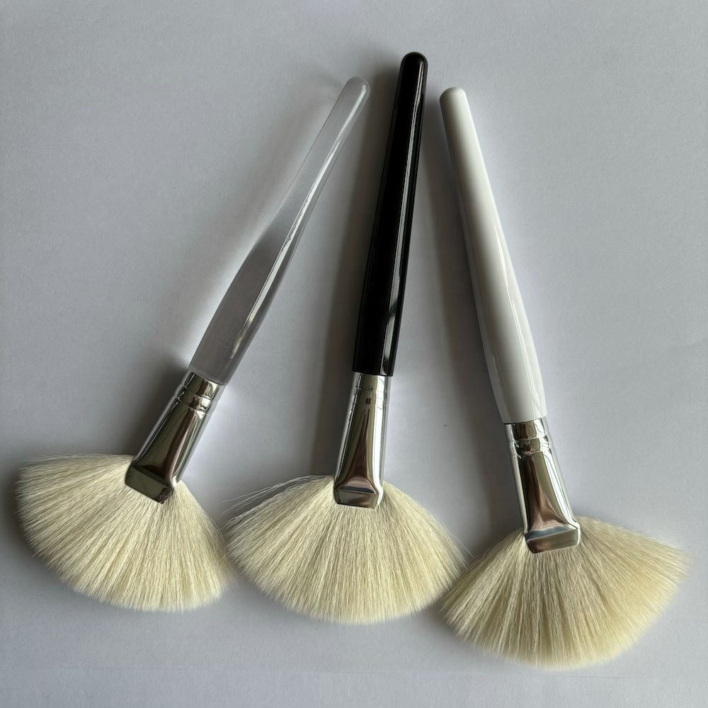 Wholesale Fan Facial Brushes Soft Fan Brushes Acid Applicator Brush Cosmetic Makeup Applicator Tools for Mud Cream