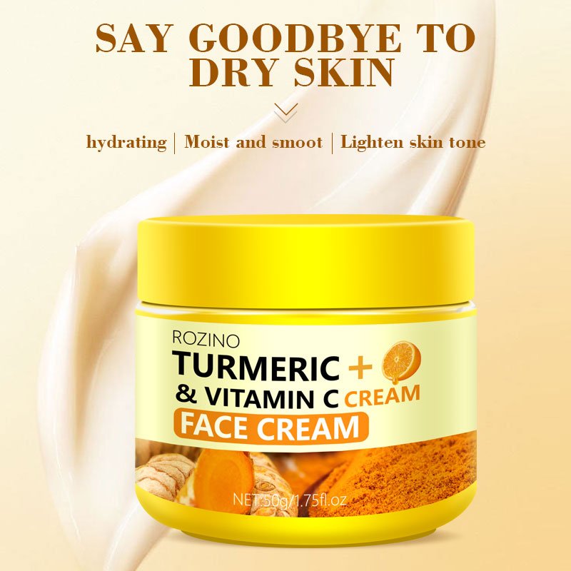 Turmeric Soothing Moisturizing Cream, Hydrating and Oil Control Skin Care, Refreshing and Non-Sticky VC Lotion
