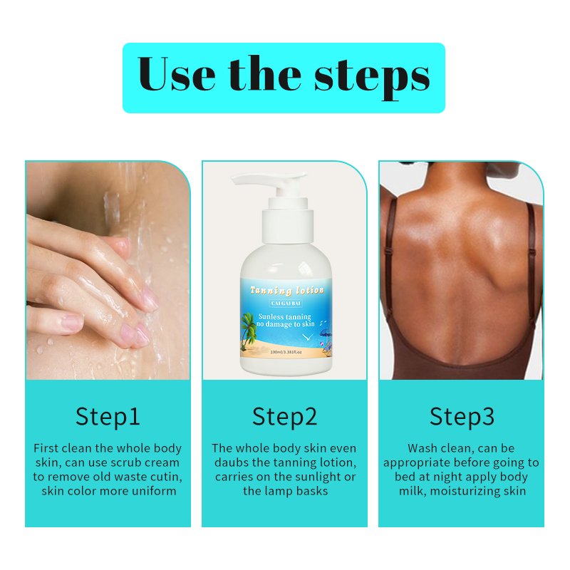 Private Label Sunless Self Tan Gradual Facial Lotion Natural Face Bronzer Tanning Lotion OEM/ODM Gradual Tan Face Cream