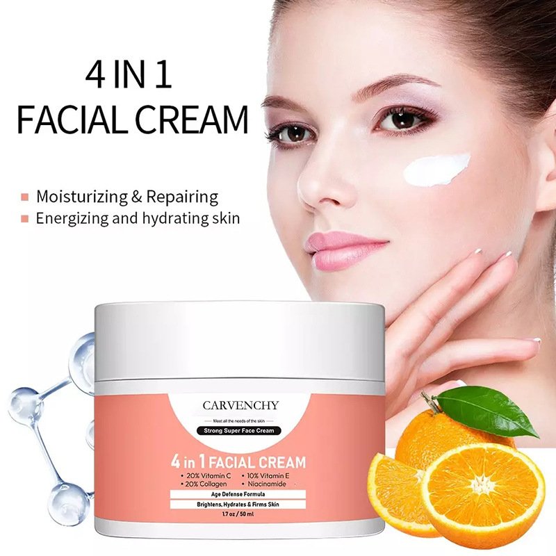CARVENCHY Face Anti Wrinkle Cream Firming Toning Face Cream Shrinks Pores Hydrating 4 In 1 for Daily Life