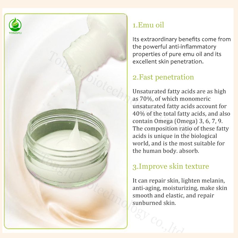 Factory Supply Top Quality Natural Face Body Cream Skincare Ostrich Oil/Emu Oil with Good Quality