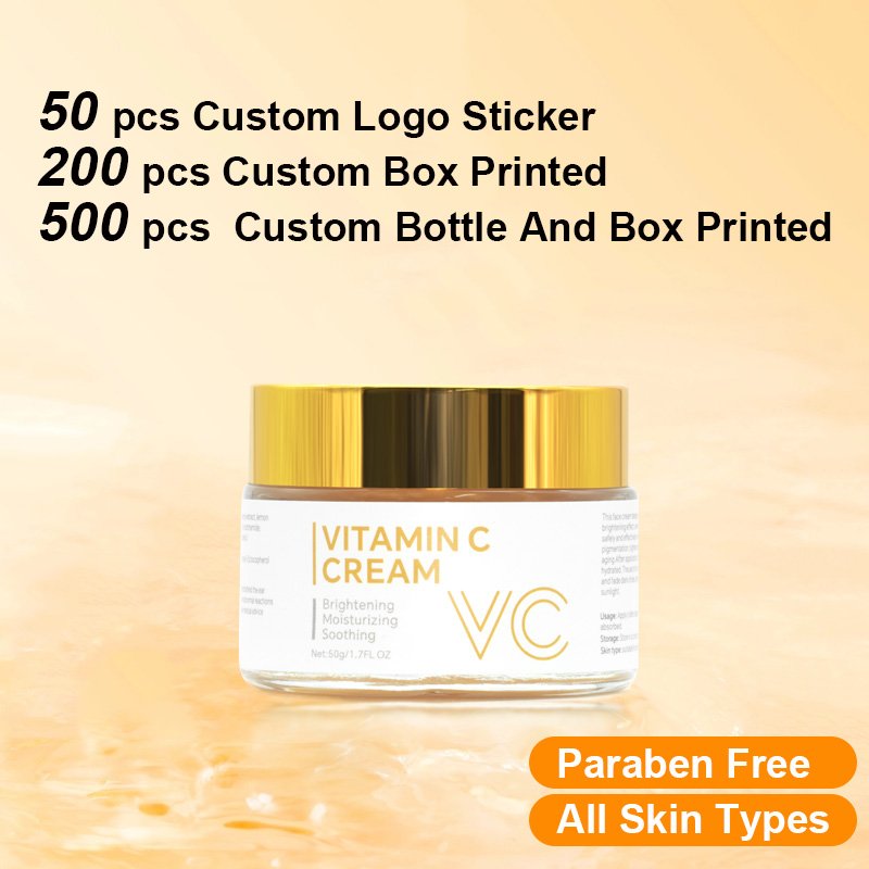 Vegan Organic Skin Care Products Niacinamide Collagen Freckle Wrinkle Brightening Whitening Lotion Vitamin C Face Cream