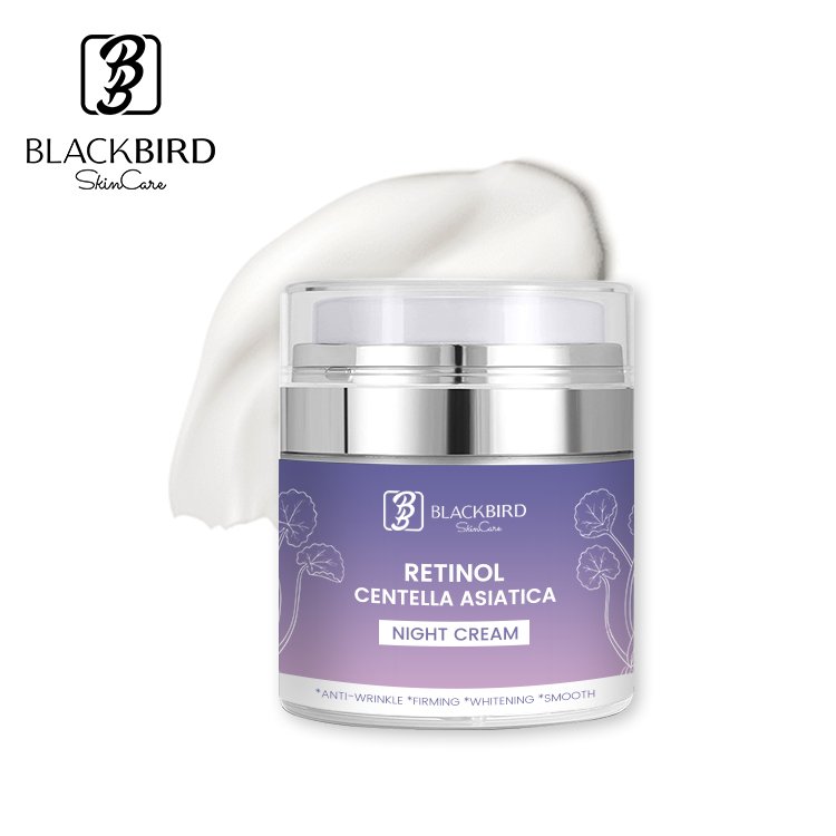 Private Label Organic Natural Retinol Centella Asiatica Night Cream Skincare Relieving Repairing Moisturizing Facial Cream