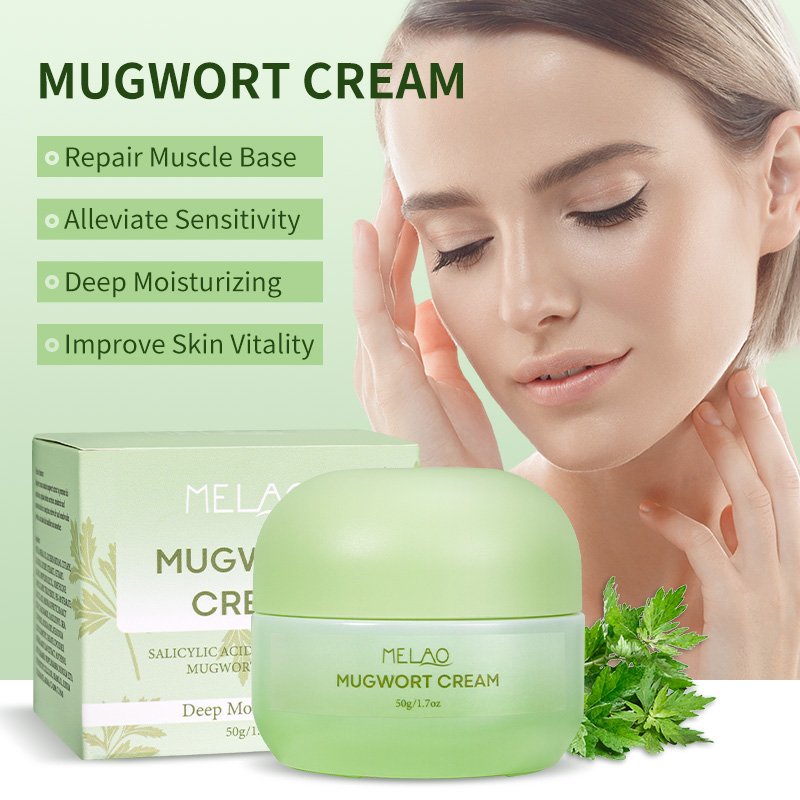 Custom Logo Skin Care Mugwort Calming Sensitive Skin Redness Relief Anti Aging Wrinkle Brightening Moisturizing Face Cream