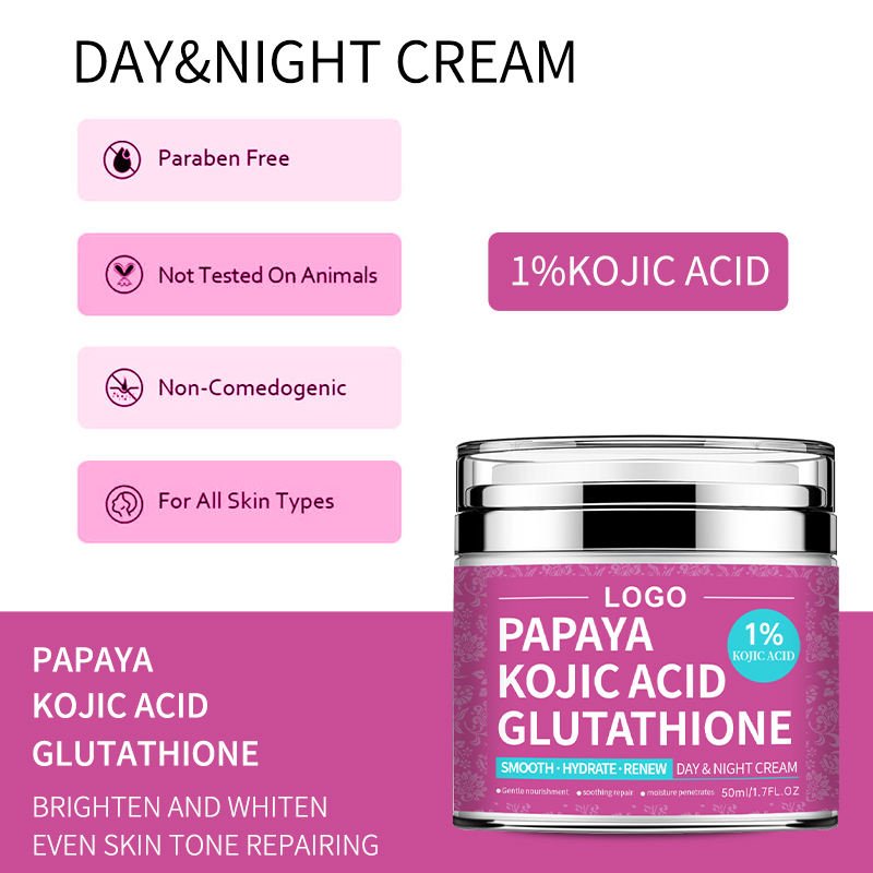 OEM Organic Kojic Acid Face Cream Lotion Dark Spot Remover Skin Lightening Whitening Antiaging Agent Bearberry Arbutin Cream