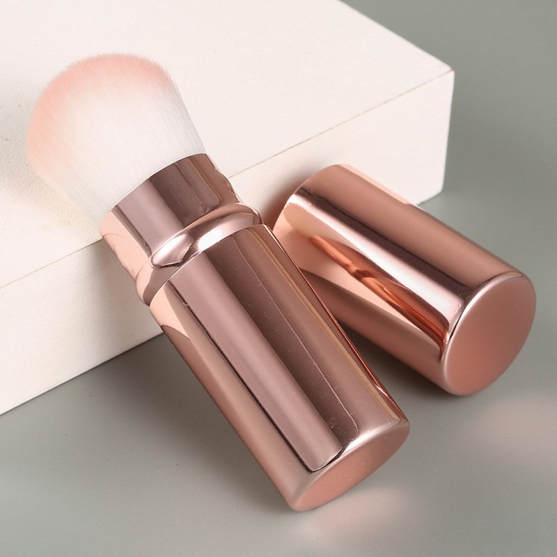 Retractable Makeup Kabuki Brush for All Face Makeup & Foundation for Liquid Cream and Powder Face Makeup With Aluminum Handle