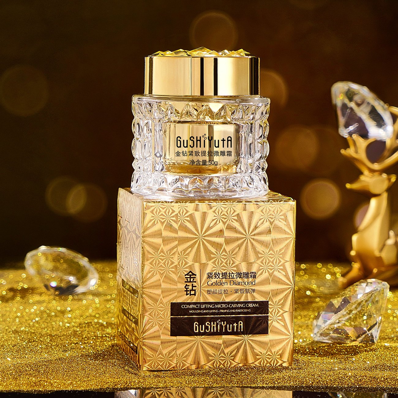 Whitening Moisturizing Organic 24K Gold Face Cream Firming and Skin Tightening Face Essence Cream