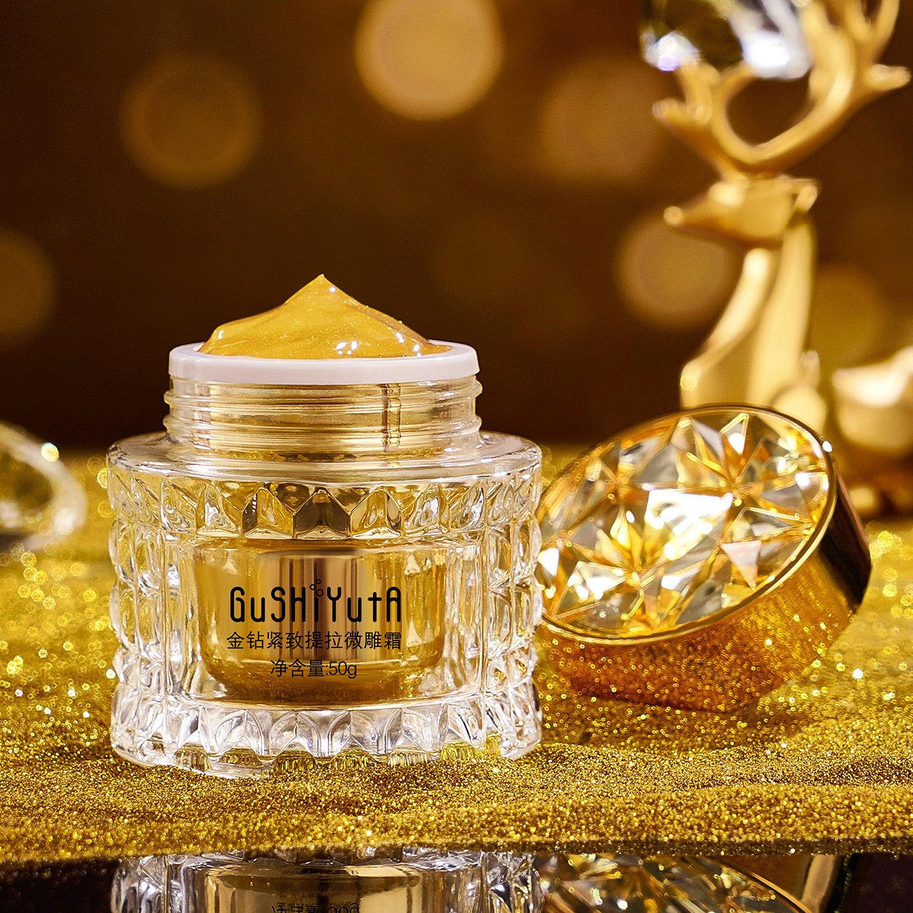 Whitening Moisturizing Organic 24K Gold Face Cream Firming and Skin Tightening Face Essence Cream