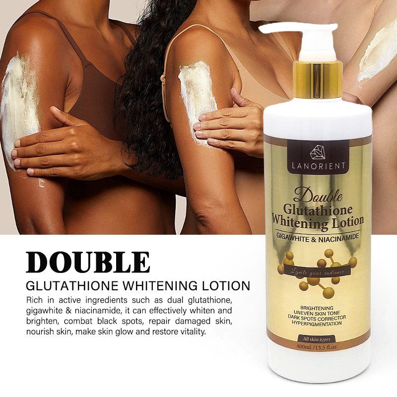 Manufacturer Bleaching Body Lotion Double-Glutathio Vitamin C serum Dark Spot Face Cream Soap Whitening Skin Care Set