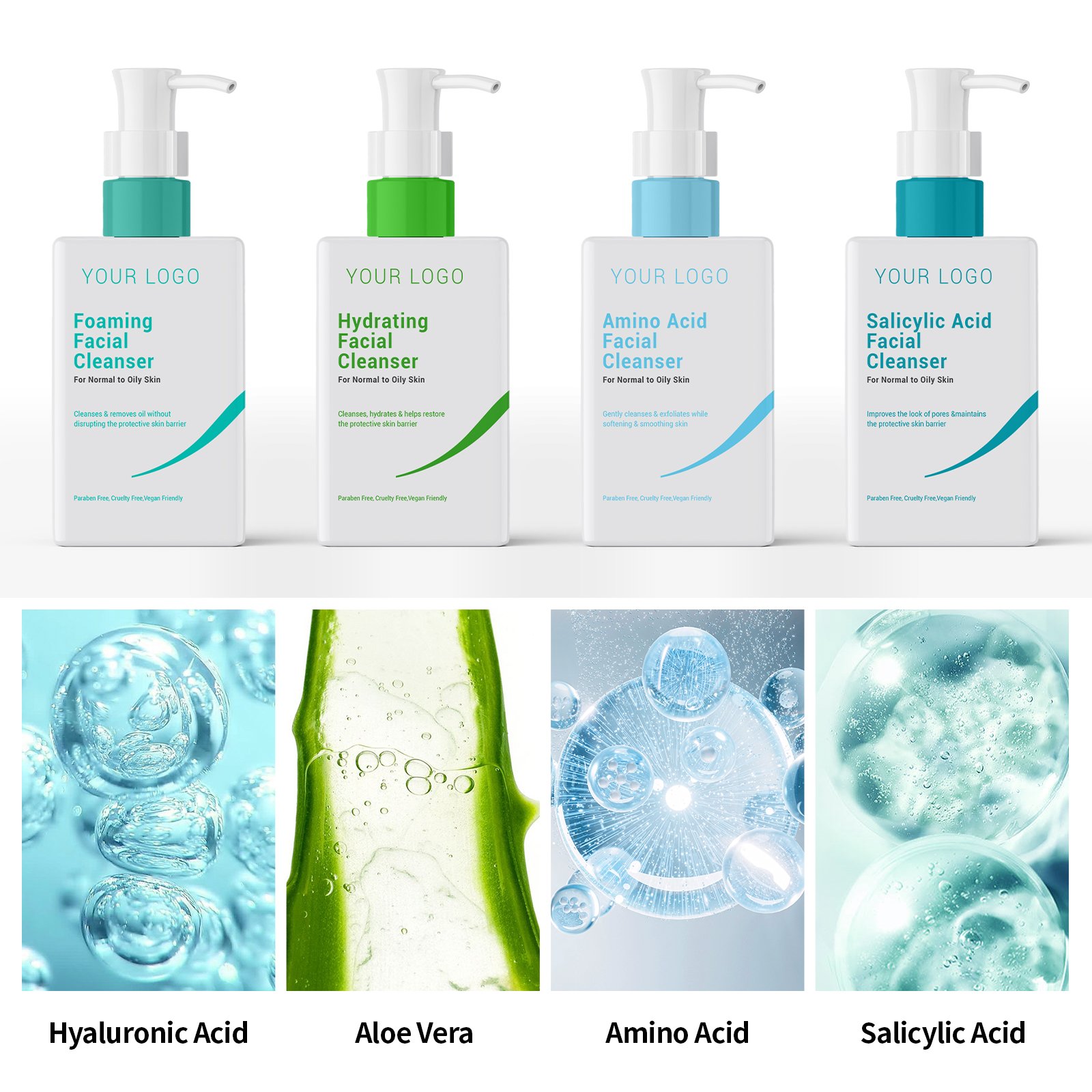 Woman Man Vegan Hydrating Whitening Cleansing Milk Foam Private Label Organic Skin Care Face Wash Facial Cleanser