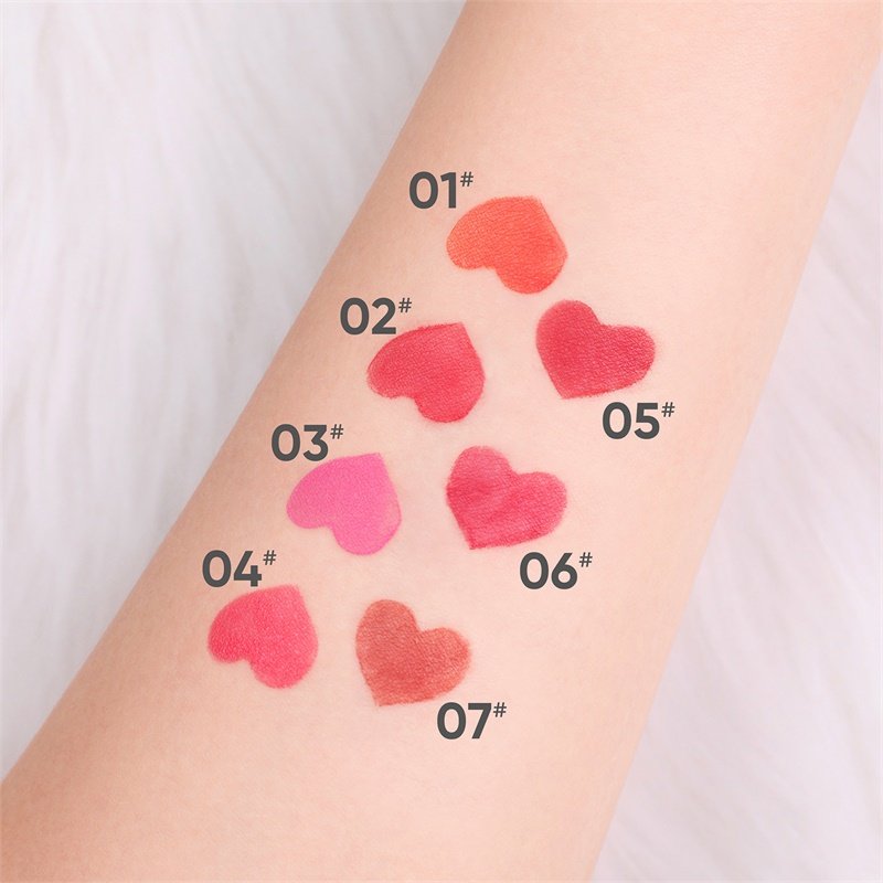 Wholesale Korean Lip Tint Oem And Cheek Cream Liquid Blush Private Label Face Makeup 7 Colors Liquid Blusher Pink Tube