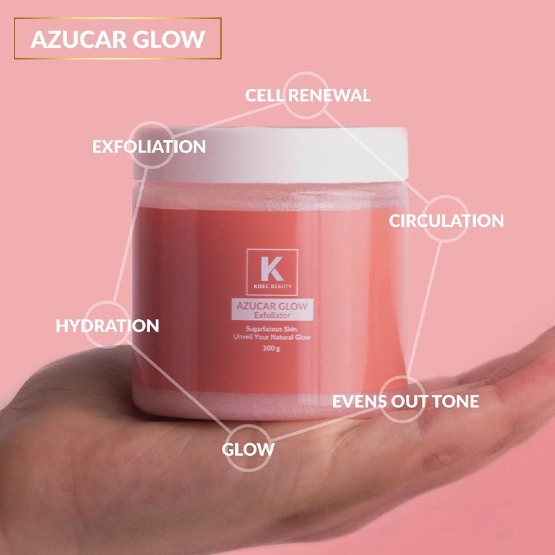 KOEC Face Scrub Azucar Glow Whitening Exfoliator sugarlious skin unveil Natural Skin Brighter and Rejuvenated Skin Wholesale