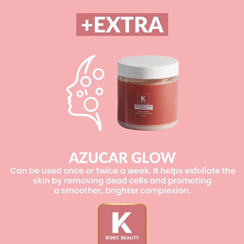 KOEC Face Scrub Azucar Glow Whitening Exfoliator sugarlious skin unveil Natural Skin Brighter and Rejuvenated Skin Wholesale