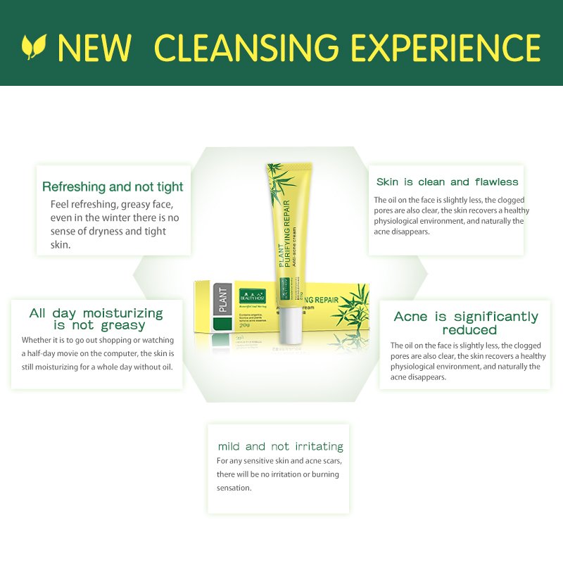 Cosmetics Skin Care Creams Organic Pure Plant Extract Anti Acne Face Cream Private Label Beauty Acne Scar Removal Facial Cream
