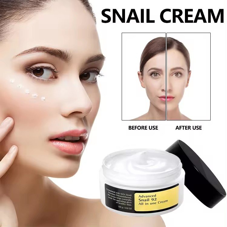 OEM Private Label Senior Korea Snail Mucin Collagen Skin Care Facial Cream Moisturizing Whitening 92% Cream