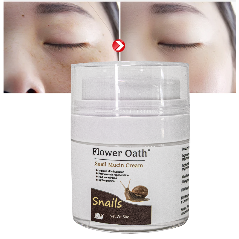 Wholesale Repairing Snail Face Cream Snail Moisturizer Whitening Anti Aging Blemishes Fine Lines Pores Shrink Snail Mucin Cream