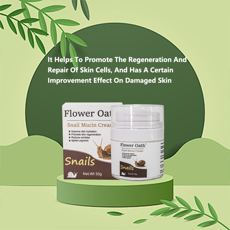 Wholesale Repairing Snail Face Cream Snail Moisturizer Whitening Anti Aging Blemishes Fine Lines Pores Shrink Snail Mucin Cream