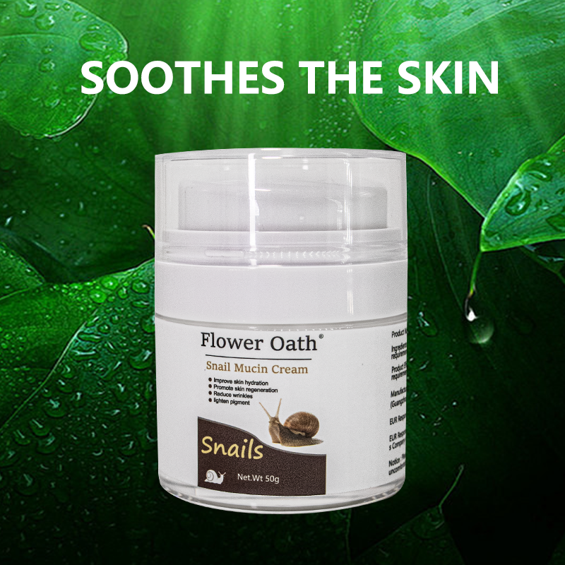 Wholesale Repairing Snail Face Cream Snail Moisturizer Whitening Anti Aging Blemishes Fine Lines Pores Shrink Snail Mucin Cream