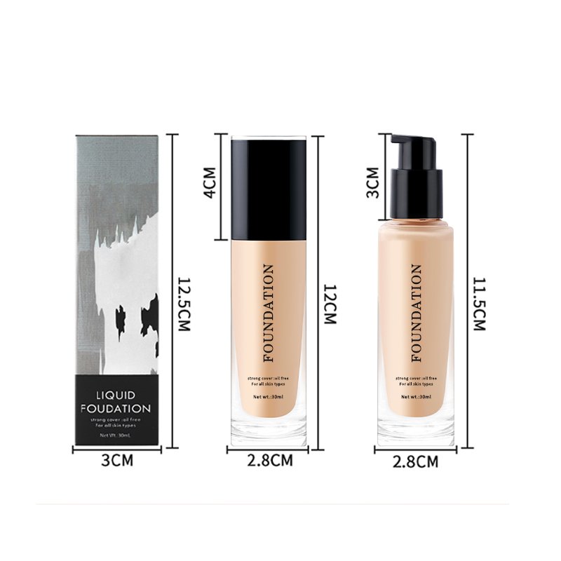 Custom Logo High Quality Full Coverage Moisturizer Organic Vegan Foundation Private Label Matte Waterproof Concealer Foundation