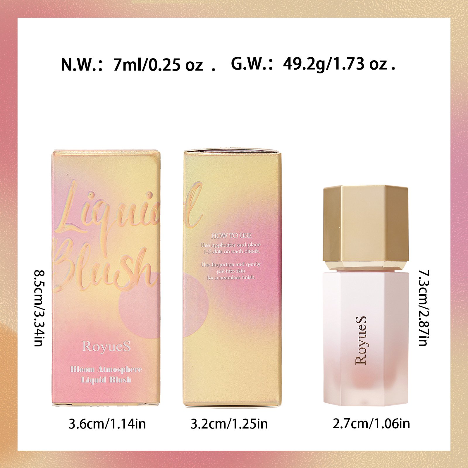 Private Label Pigmented Vegan Face Cream Maquillaje Custom Cosmetics Single Pink Cheek Makeup Liquid Blush