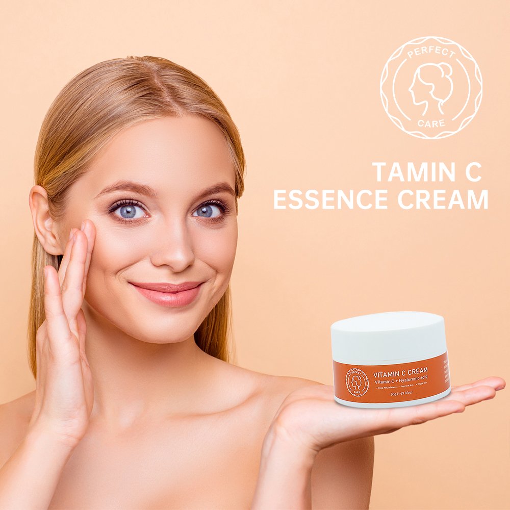 Explosive New Products Vitamin C Essence Cream Hyaluronic Acid Whitening Vitamin C Face Anti Aging Cream
