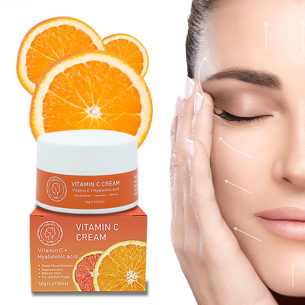 Explosive New Products Vitamin C Essence Cream Hyaluronic Acid Whitening Vitamin C Face Anti Aging Cream