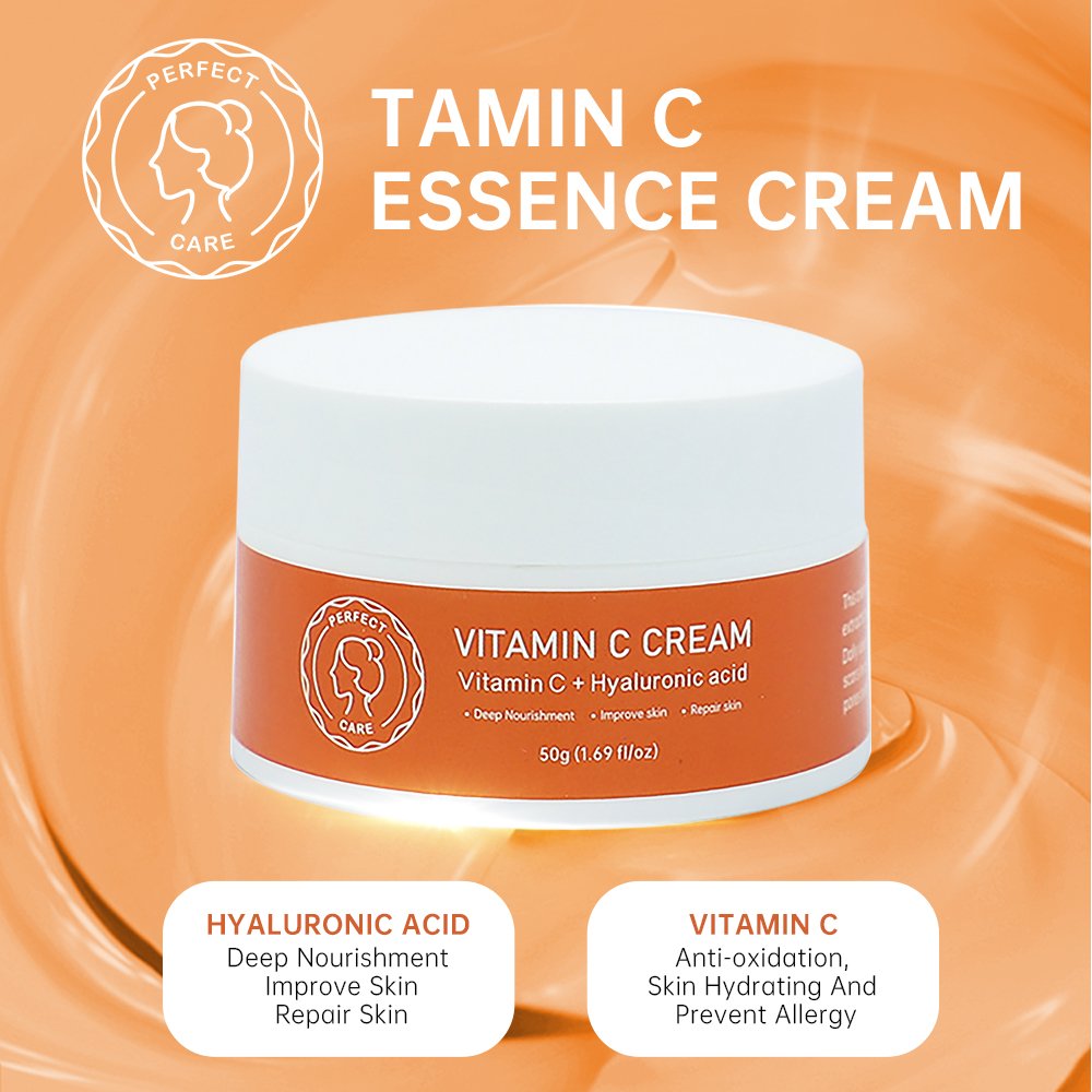 Explosive New Products Vitamin C Essence Cream Hyaluronic Acid Whitening Vitamin C Face Anti Aging Cream