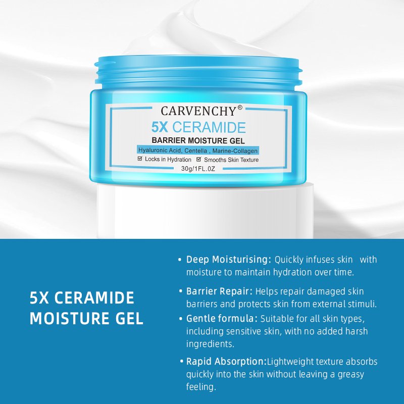 Korea skincare products 5X Ceramide Barrier moisture Cream Locks in Hydration Smooths Skin Texture Face Cream for beauty 30ml