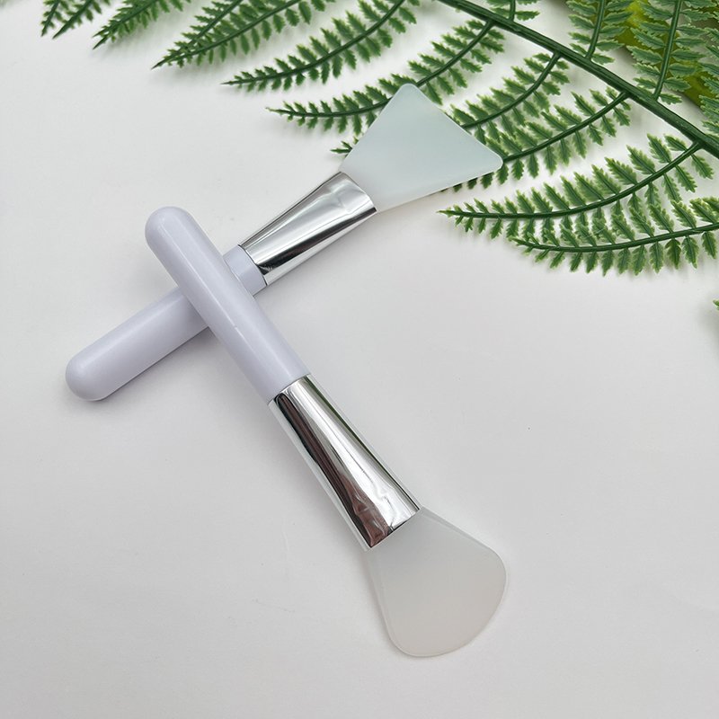 Custom Logo ABS Plastic Material Handle Soft Silicone Head Brush Face Cream Masking Applicator Facial Care Clay Mask Brush