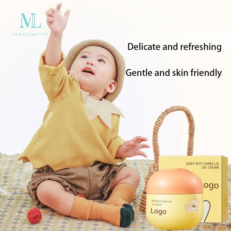 OEM ODM Baby Camellia Face Skin Care Moisturizing Oil Cream Private Label 30g Face Cream for Baby