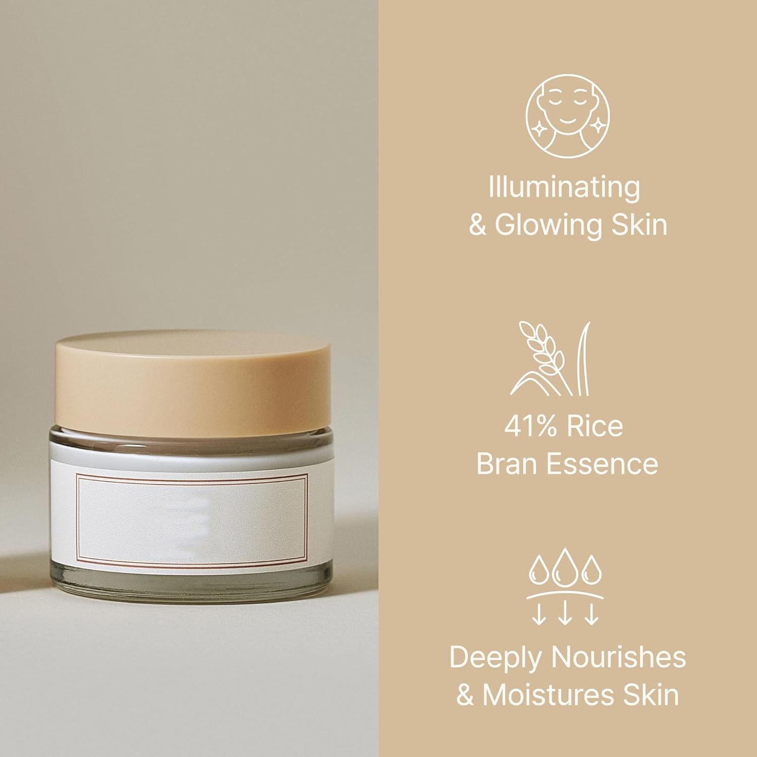 50g Improves Moisture Skin Barrier Nourishes Deeply Even Out Skin Tone korean skincare 41% Rice Bran Essence