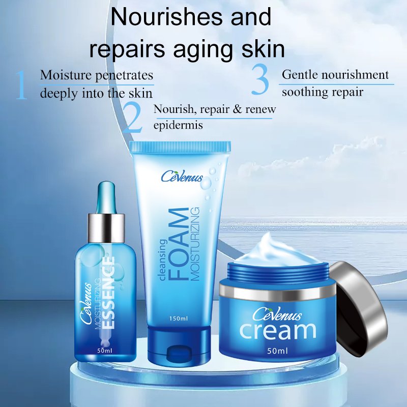 Private Label Skincare Organic Vegan Hyaluronzuur Bio Druivenwater Oem Skin Care Set Makeup Sets Unisex Adults Facial Care