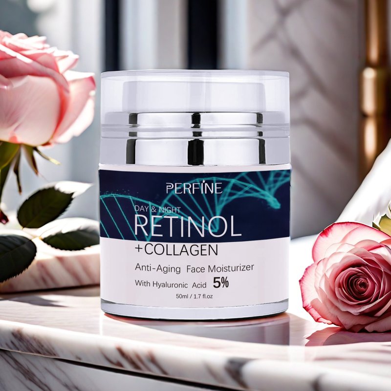 Private label Day & Night Anti Aging Retinol Cream Face Moisturizer With Collagen For Advanced Anti-Wrinkle