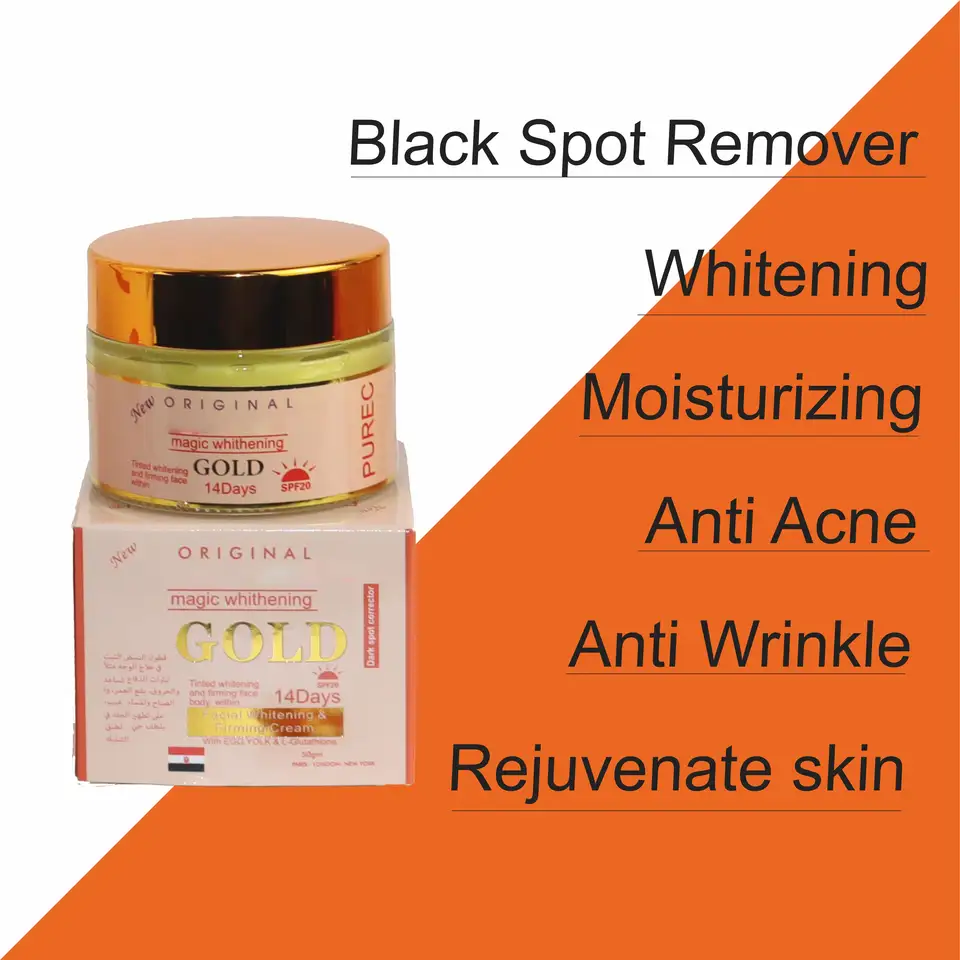 Wholesale Pure Egyptian Gold pure magic Whitening Corrector face cream for black skin