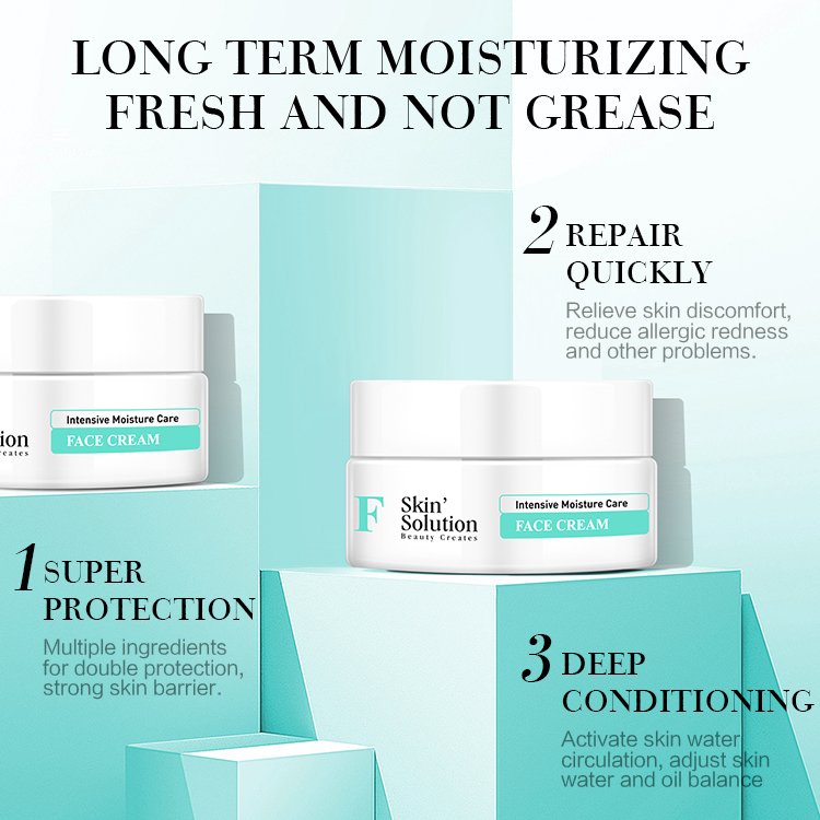 Private Label Beauty Face Cream Lotion Freshness And Moisturizing Jar Packaging Custom Logo