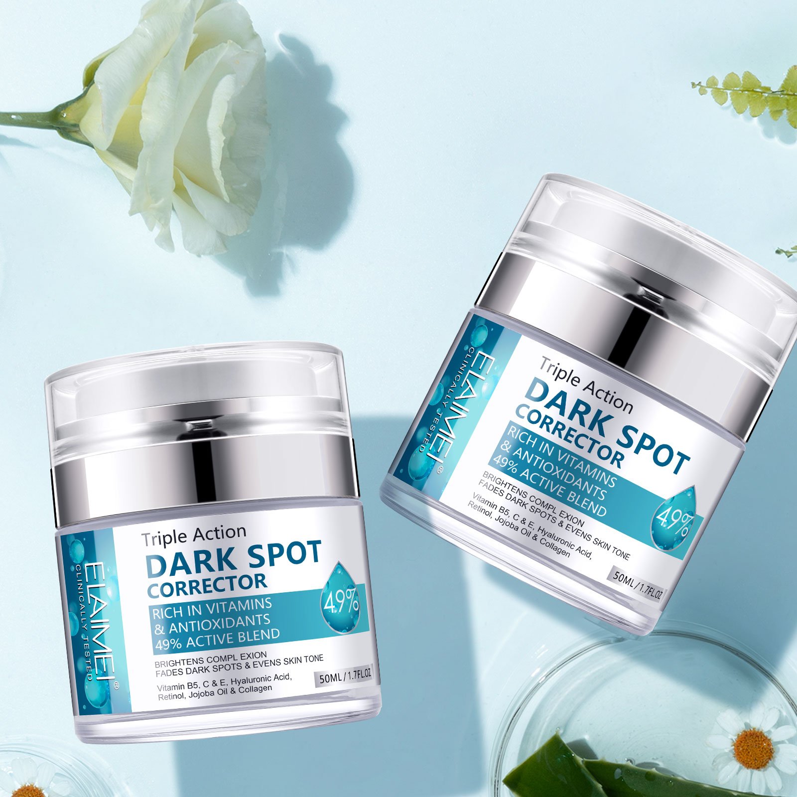 ELAIMEI dark spot corrector remover face cream,anti wrinkle moisturizing remove melasma whitening anti freckle cream