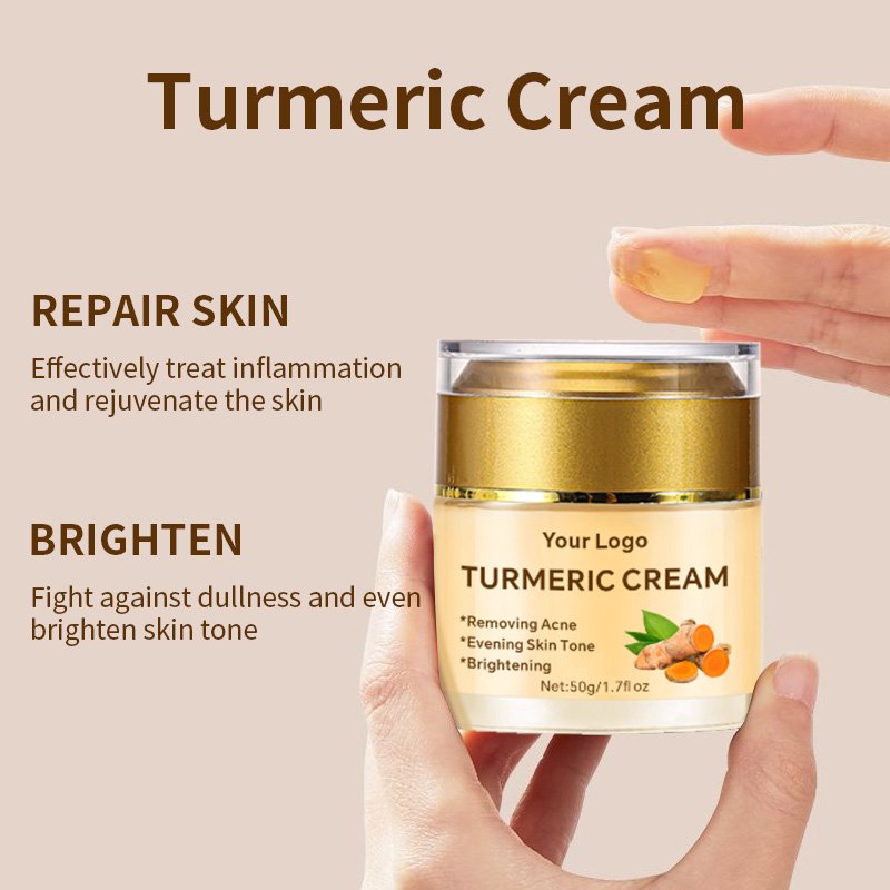Brighten Cream for Face Organic Turmeric Face Cream Lotion Moisturizing Facial Dark Wrinkle Brightening Antiaging Cream Product