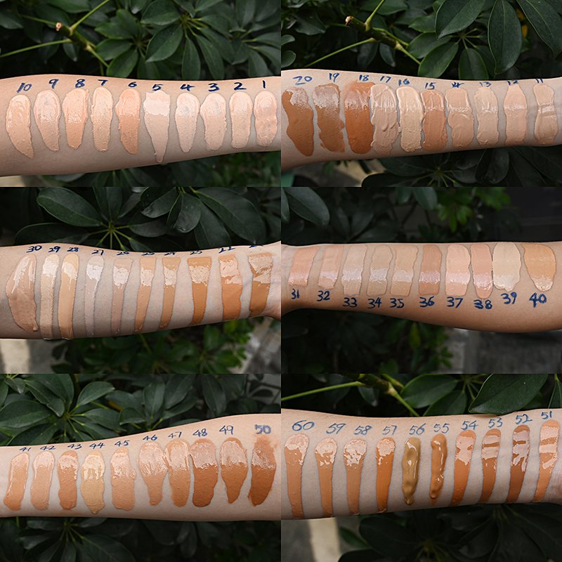 For All Skin Tone Color Foundation Face Makeup Private Label SPF Concealer Matte Liquid Waterproof Liquid Foundation