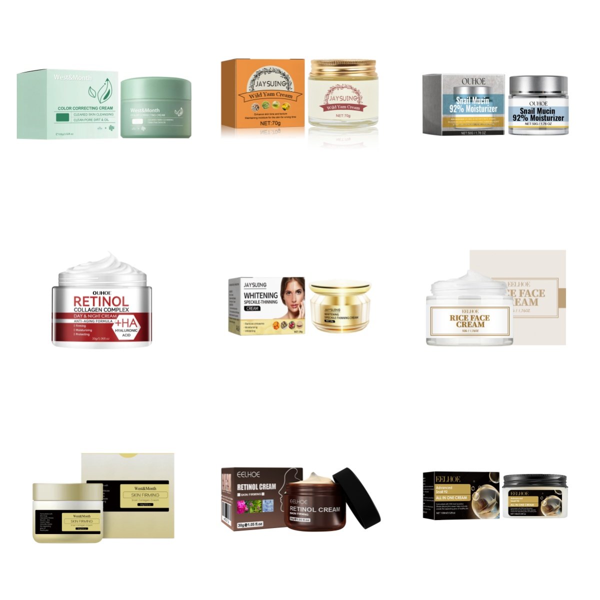 High-quality whitening face cream 50g face cream jar anti aging face cream Best seller