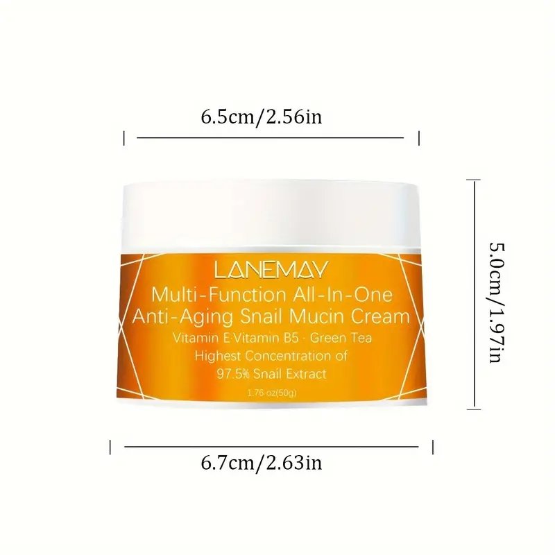 OEM Advanced Korean All in One Face Cream Anti-Aging 97% Snail Mucin Cream High concentrate on Hydrate Women Skin Care