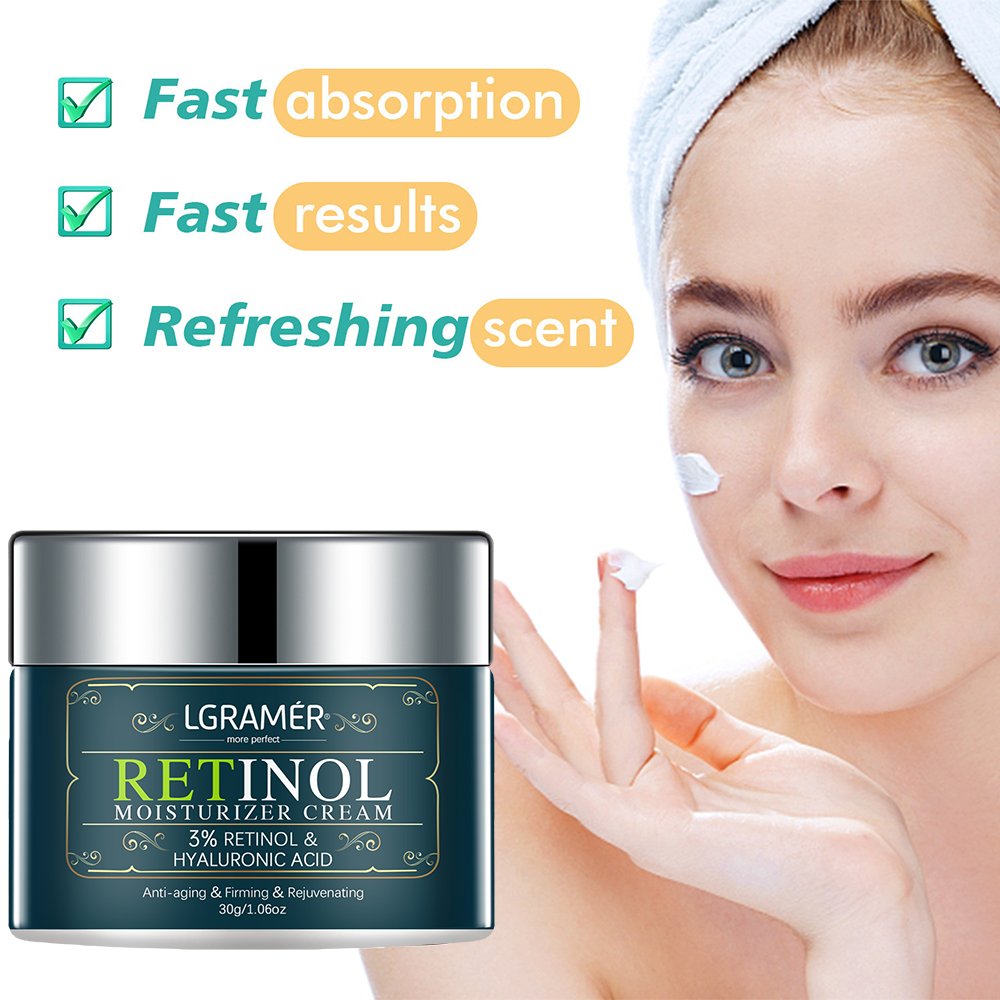 Retinol Face Cream Facial Moisturizer with Hyaluronic Acid Day & Night Anti Aging Cream Wrinkle Cream for Face