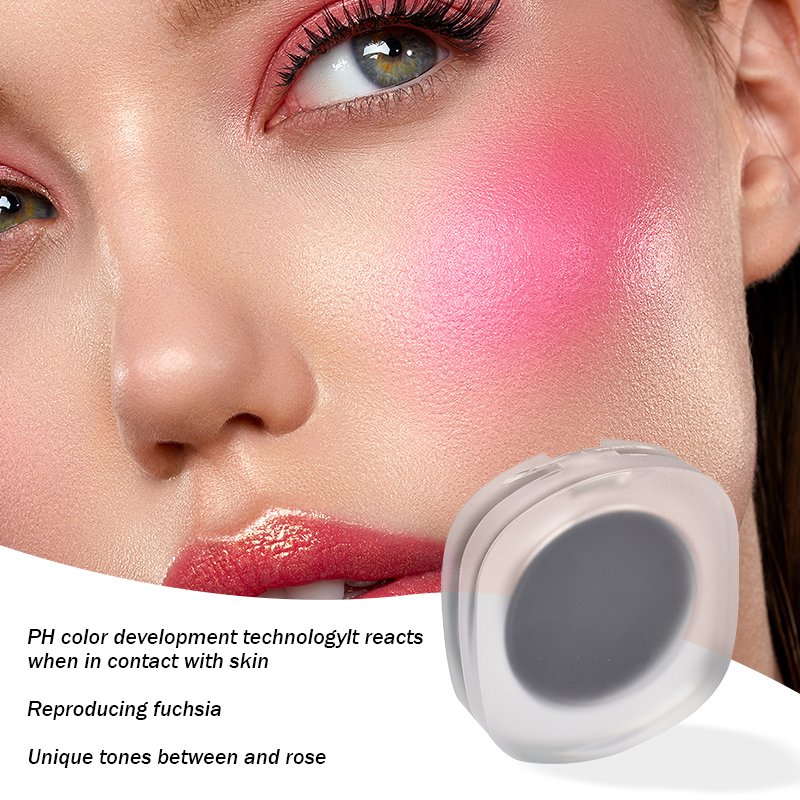 Tint Natural Lightweight Makeup Cheek Lip Private Label Vegan Pigmented Blusher Black Pink Magic PH Color Changing Cream Blush