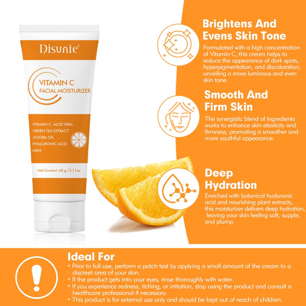 OEM Vitamin C Facial Moisturizer Whitening Cream For Brighten Anti-aging Anti-wrinkle Skin Brightening Moisturizing Face Cream