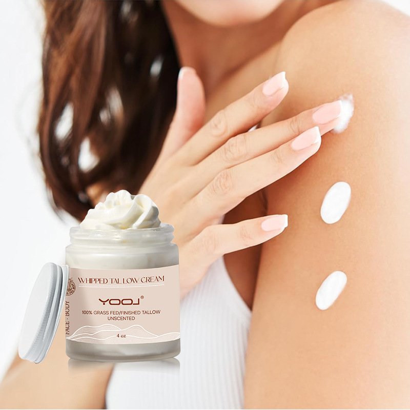 Natural Grass Fed Tallow Cream Face Body Moisturizer Deep Moisturizing Fading Redness Body Butter Skin Care for Skin Dryness