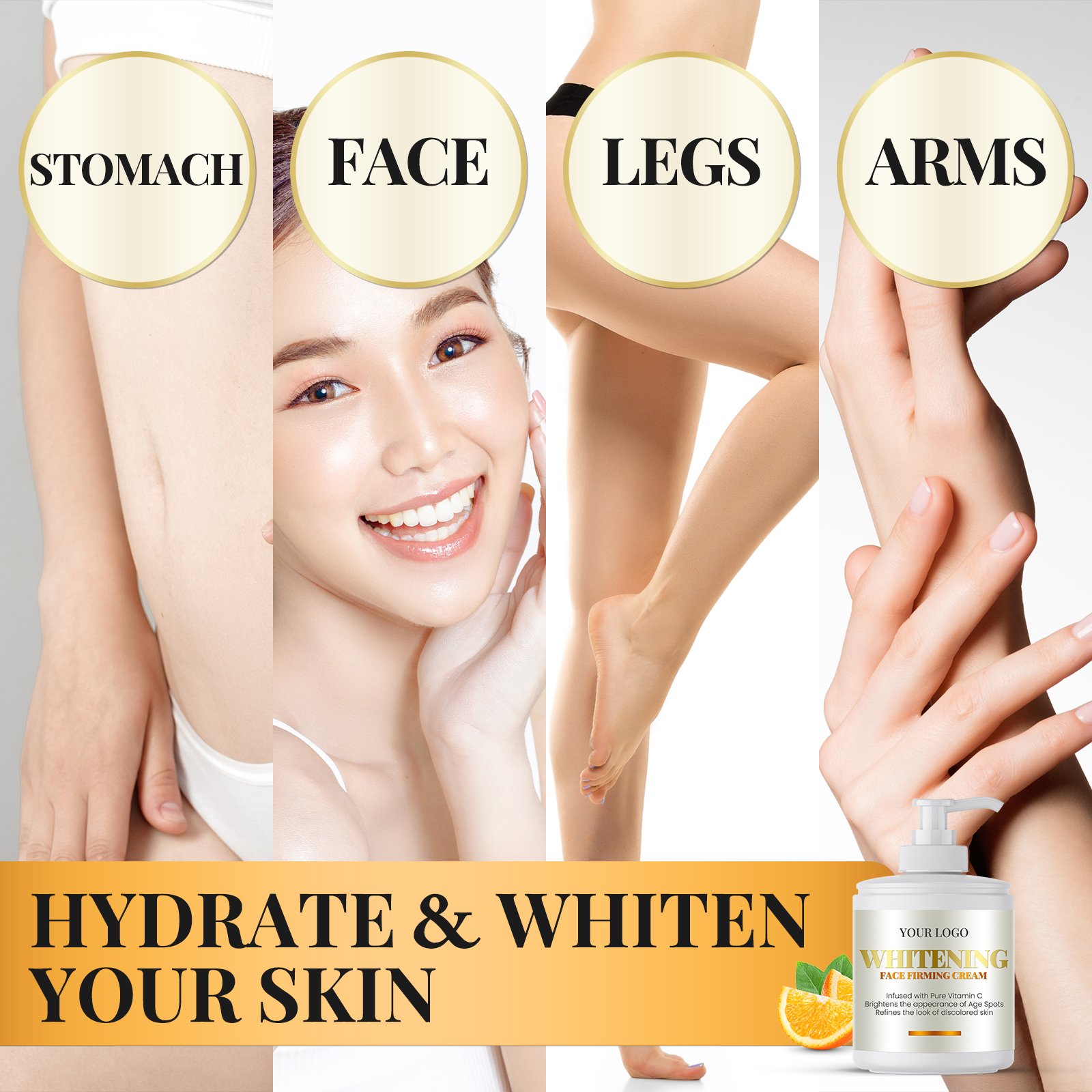 OEM ODM Customized Logo Natural Moisturizing Vitamin C Beauty Best Face Cream For Face