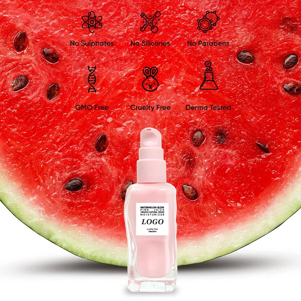 HANLINGER OEM Korean Organic Deep Moisturizing Natural Vegan Watermelon Glow Pink Juice Bleaching Whitening Face Cream